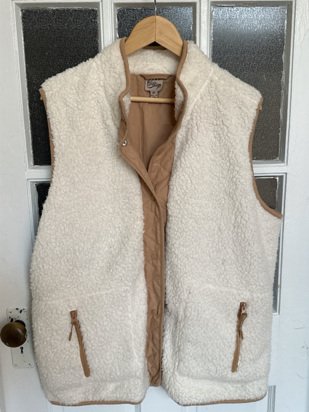 Cumo Vintage Women’s Sherpa Fleece Jacket Full Zip Cozy Outdoor